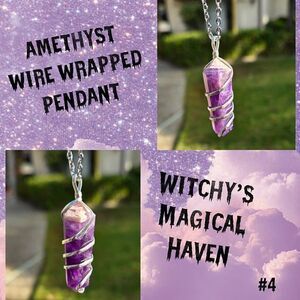 Amethyst Wire Wrapped Point Pendant